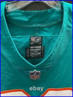 #66 Travis Swanson Miami Dolphins Game Used/issued Throwback Nike Jersey Sz 46