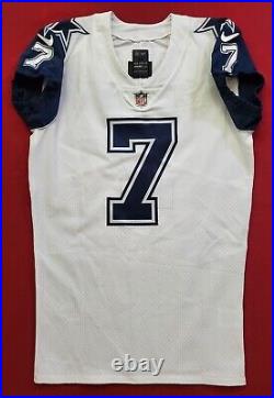 #7 Ben DiNucci of Dallas Cowboys Color Rush NFL Game Issued Jersey 05770