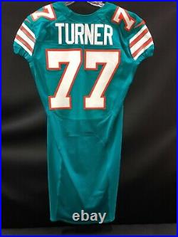 #77 Billy Turner Miami Dolphins Game Used/issued Throwback Nike Jersey Packers