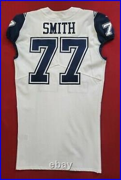 #77 Tyron Smith of Dallas Cowboys Color Rush Game Issued Jersey