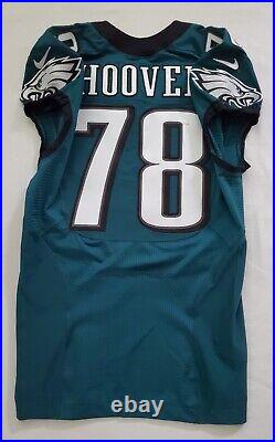 #78 Tyler Hoover of Philadelphia Eagles NFL Locker Room Game Issued Home Jersey