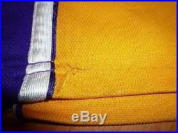#8 Kobe Bryant Not Guilty 2001-02 Lakers Gold Game-issued Pro-cut Jersey 46+4