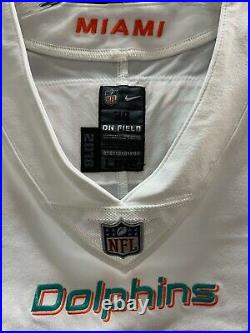 #80 Danny Amendola Miami Dolphins Nike Game Used Team Issued White Jersey Sz-36