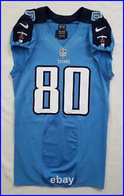 #80 Graham of Tennessee Titans NFL Locker Room Game Issued Player Worn Jersey