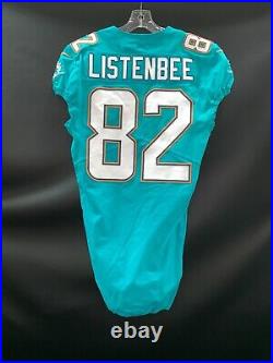#82 Kolby Listenbee Miami Dolphins Team Issued/game Used Authentic Nike Jersey