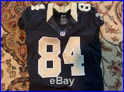 #84 New Orleans Saints Game Worn Issue Jersey and Pants Set