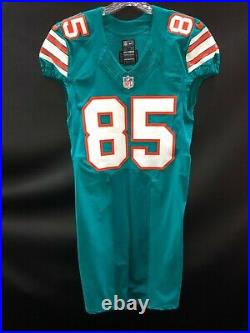 #85 Greg Jennings Miami Dolphins Game Used/issued Throwback Nike Jersey Size 38