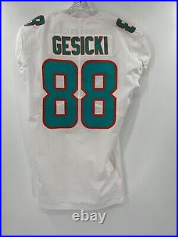 #88 Mike Gesicki Miami Dolphins Nike Team Issued Jersey Sz-44 Year 2017
