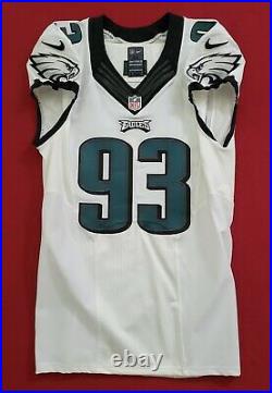 #93 Brandon Bair of Philadelphia Eagles NFL Game Issued Road Jersey
