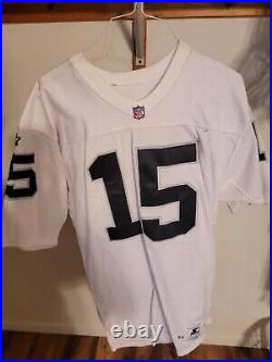 94 Los Angeles Raiders Signed Game Issued Starter Jersey-Jeff Hostetler-size 42