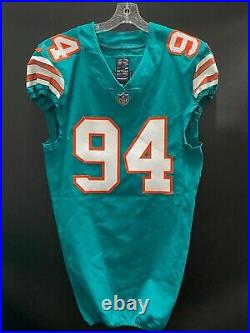#94 Robert Quinn Miami Dolphins Game Used/issued Throwback Nike Jersey Sz 40