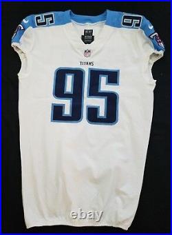 #95 Angelo Blackson of Tennessee Titans NFL Game Issued Road Jersey 90340