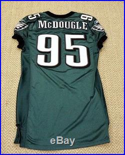 #95 McDougle of Philadelphia Eagles NFL Locker Room Game Issued Worn Jersey
