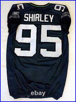#95 Shirley of Seattle Seahawks NFL Locker Room Game Issued Jersey