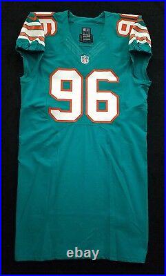#96 A. J. Francis of Miami Dolphins NFL Locker Room Game Issued Alternate Jersey