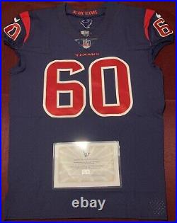 A. J. Cann Houston Texans NFL Team Issued Color Rush Game Jersey (South Carolina)