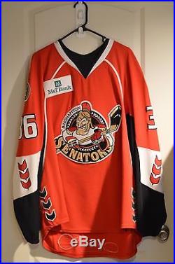 AHL Binghamton Senators 2007-08 Game Issued Ilya Zubov Signed Jersey