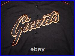AJ Pierzynski Black San Francisco Giants MLB Baseball Game Issue Used Jersey 48