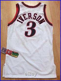 ALLEN IVERSON 42 76ers Champion game issued pro cut jersey authentic kobe curry