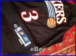 ALLEN IVERSON AUTOGRAPHED PHILA 76ERS PRO-CUT GAME ISSUED JERSEY