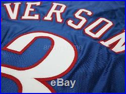 Allen Iverson Game Issued Team Pro Cut 2001-02 76ers Alternate Away Jersey 42+2