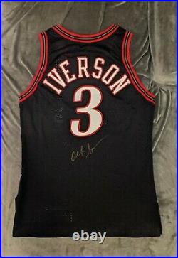 ALLEN IVERSON Philadelphia 76ers TEAM ISSUED 1997-98 Champion Jersey Game Used