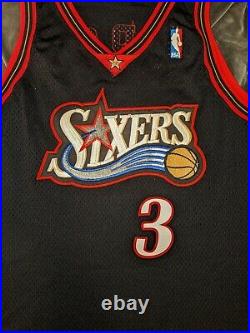 ALLEN IVERSON Philadelphia 76ers TEAM ISSUED 1997-98 Champion Jersey Game Used