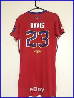 ANTHONY DAVIS 2014 NBA ALL STAR GAME ISSUED AUTOGRAPHED JERSEY MEIGRAY LOA