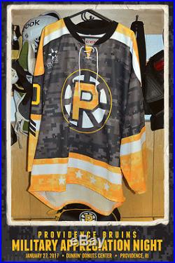 Anton Khudobin Providence Bruins Game Issued Commemorative Military Jersey