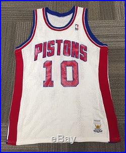Auth Game Worn Issue Sand Knit Detroit Pistons Dennis Rodman Nba Bad Boys Jersey