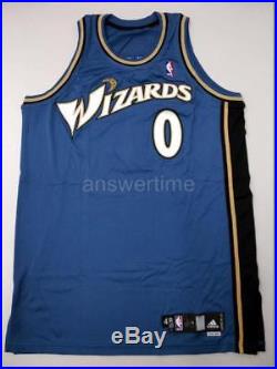 Adidas Gilbert Arenas Game Issued Pro Cut 2008-09 Wizards Away Jersey 48+2