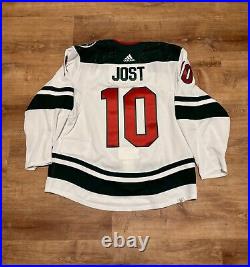 Adidas MiC Minnesota Wild Tyson Jost Game Issued Jersey 2022-23 Away Set #2 (56)