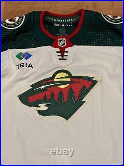 Adidas MiC Minnesota Wild Tyson Jost Game Issued Jersey 2022-23 Away Set #2 (56)