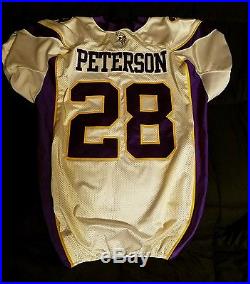 Adrian Peterson GAME ISSUED NFL Minnesota Vikings Jersey 2007, ROOKIE SEASON ROY