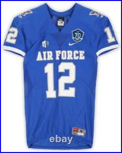 Air Force Falcons Team-Issued #12 Blue Jersey with 70 Patch from the 2017 NCAA F