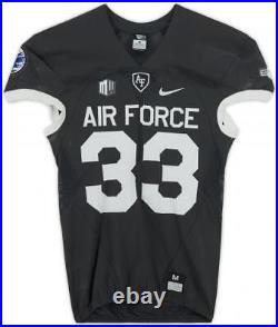 Air Force Falcons Team-Issued #33 Gray Jersey from the 2018 NCAA