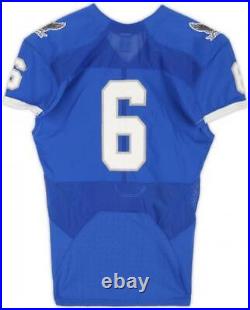 Air Force Falcons Team-Issued #6 Blue Jersey with 70 Patch from the