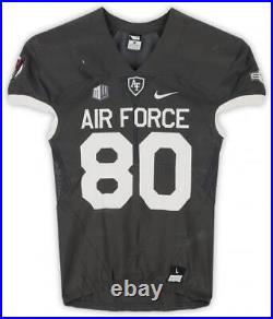 Air Force Falcons Team-Issued #80 Gray Jersey from the 2018 NCAA Item#12770531