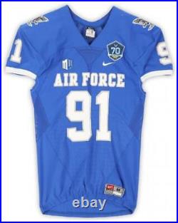Air Force Falcons Team-Issued #91 Blue Jersey with 70 Patch from