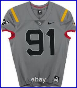 Air Force Falcons Team-Issued #91 Gray Jersey from the 2020 NCAA Item#12735244