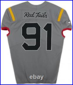 Air Force Falcons Team-Issued #91 Gray Jersey from the 2020 NCAA Item#12735244