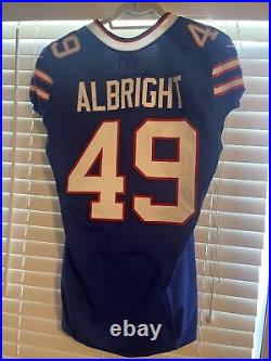 Albright #49 Buffalo Bills Nike Jersey Blue NFL Size 42 2015 Game Issued