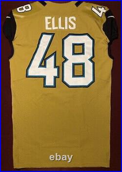 Alex Ellis Jacksonville Jaguars Gold Color Rush Game Issued Jersey (Tennessee)