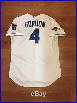 Alex Gordon Game Used 2015 Jersey Royals Playoff Issued Mlb Coa World Series