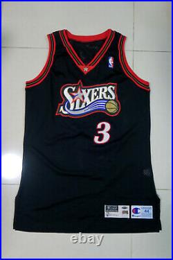 Allen Iverson 97-98 76ers Sixers Game Worn Used Issued Road Jersey Pro Cut