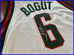 Andrew Bogut Game Used Worn Jersey Milwaukee Bucks Autograph Issued Pro Cut NBA