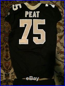 Andrus Peat 2015 Rookie Uniform New Orleans Saints Game Worn/Issued Jersey Pants