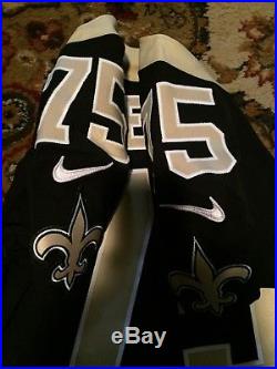 Andrus Peat 2015 Rookie Uniform New Orleans Saints Game Worn/Issued Jersey Pants