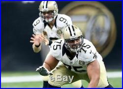 Andrus Peat ROOKIE YEAR 2015 #75 New Orleans Saints Game Issued Worn Jersey Sz48