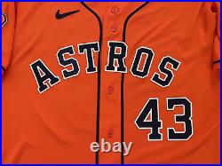 Astros Game Issued Jersey Lance McCullers #43 Used Orange MLB Authentication